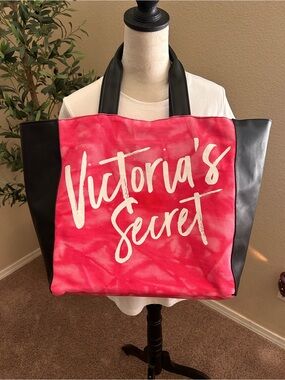 Victoria's Secret Pink Tie Dye XL Tote Faux Leather